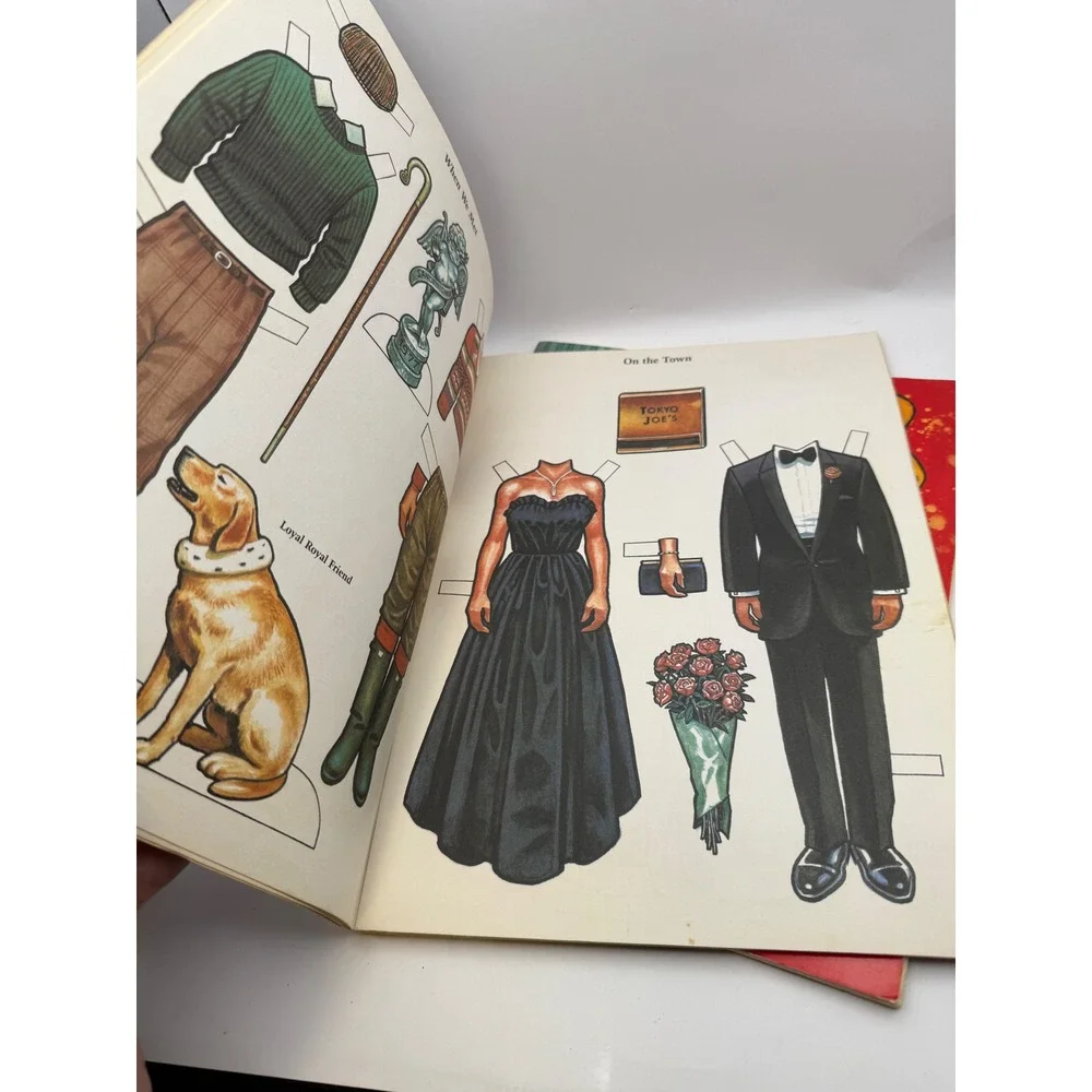 Vintage 1982 Princess Diana & Prince Charles Paper Doll Book Set Chuck & Di 80s